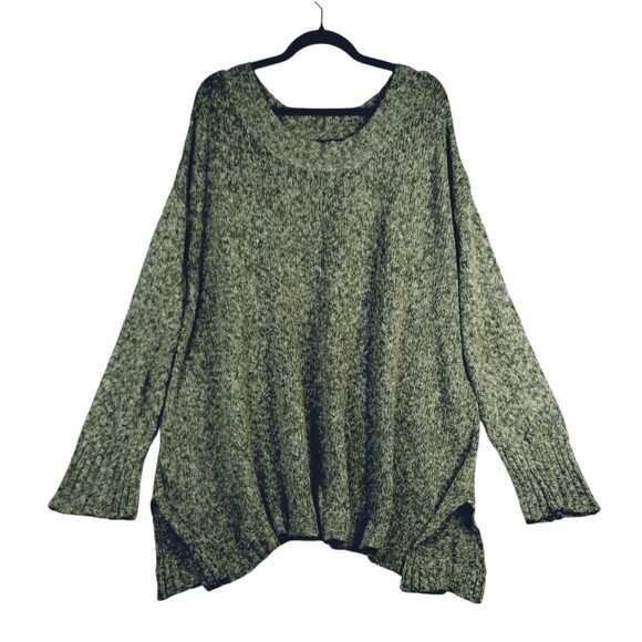 Baggy Grey Lightweight Long Tunic Sweater Women's 1X  Boatneck Long Sleeve Cozy - Picture 5 of 10